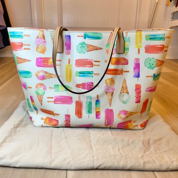 RARE Kate Spade Ice Cream Tote - Picture 2 of 16